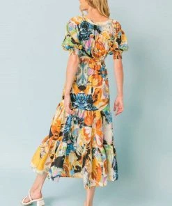 Ms. Meri Mak Aceline Artful Midi Dress New Arrivals