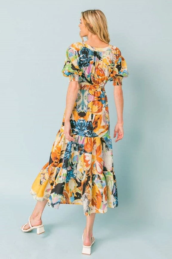 Ms. Meri Mak Aceline Artful Midi Dress New Arrivals