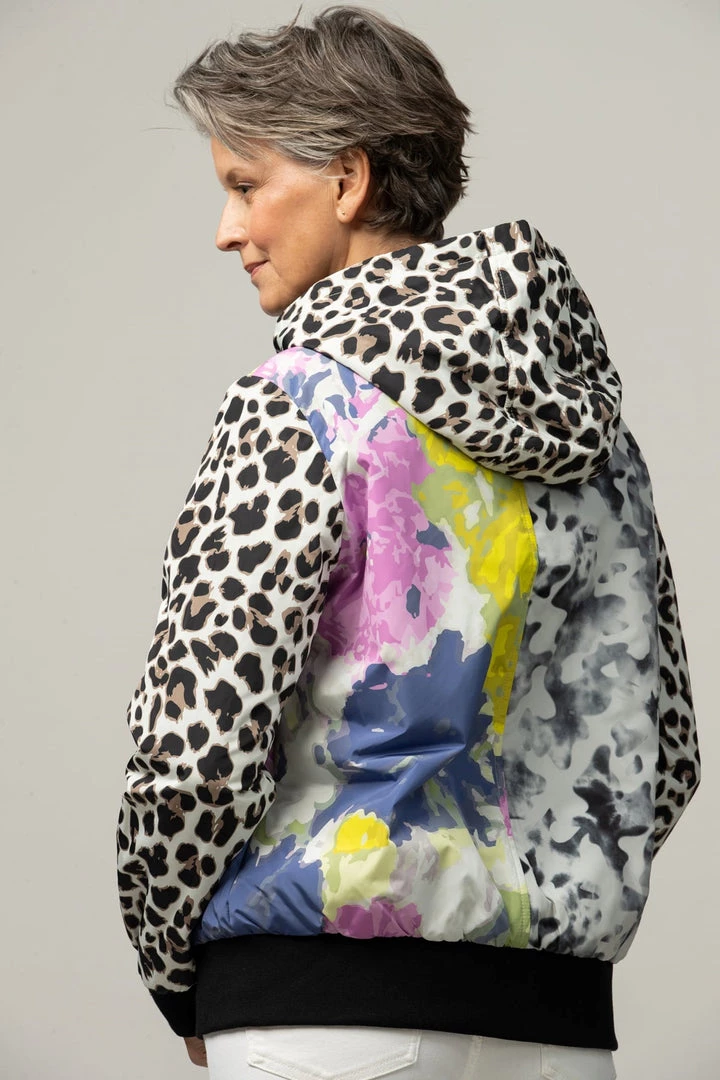 Nikki Jones New Arrivals Sabine Floral & Animal Print Bomber Jacket