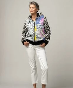 Nikki Jones New Arrivals Sabine Floral & Animal Print Bomber Jacket