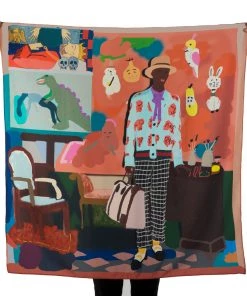 Silk Robes & Scarves Santiago Paredes: Atelier Portrait Silk Scarf