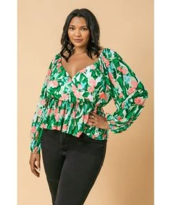 Ms. Meri Mak New Arrivals Cadilyn Plus Size Floral Top