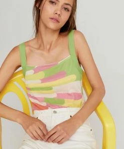 Aldo Martins Ojoche Spaghetti Strap Multi-Coloured Tank Top