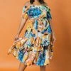 Ms. Meri Mak New Arrivals Aceline Plus Size Artful Midi Dress