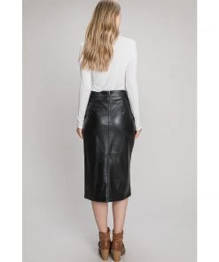 Ms. Meri Mak Ezra Midi Skirt - Black