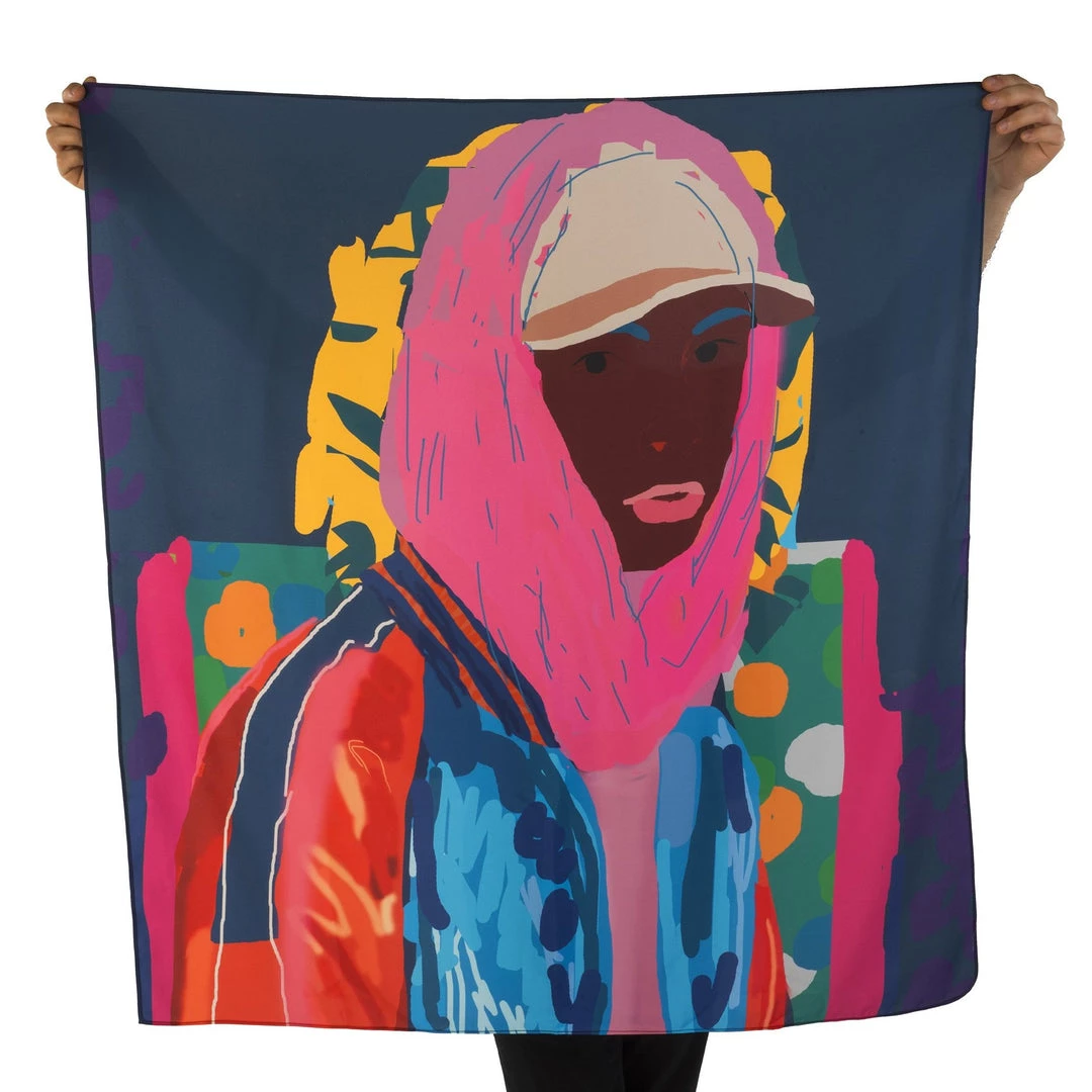 Silk Robes & Scarves Santiago Paredes: Dangelo Portrait Silk Scarf