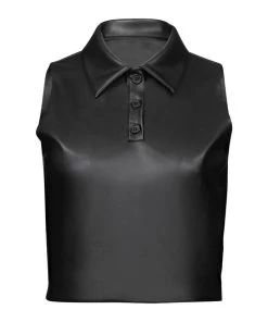 Hilary MacMillan Carvel Leather Sleeveless Polo New Arrivals