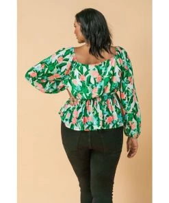 Ms. Meri Mak New Arrivals Cadilyn Plus Size Floral Top