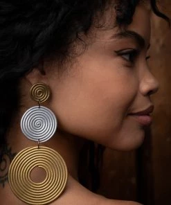 Ms. Meri Mak Hand-Made Accessories Emilien Tri-Colour Drop Earring