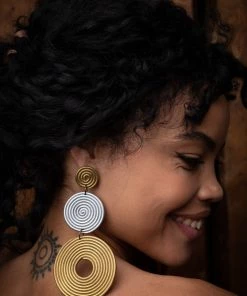 Ms. Meri Mak Hand-Made Accessories Emilien Tri-Colour Drop Earring