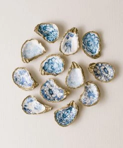 Grit & Grace Studio Indigo Decoupage Oyster Ring Dish