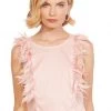 Eva Franco Camillo Pink Feather Top