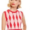 Ms.Meri Mak Eva Franco Mimma Harlequin Pink Top New Arrivals