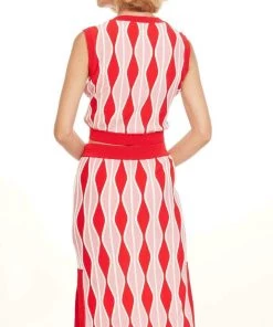 Ms.Meri Mak Eva Franco Mimma Harlequin Pink Top New Arrivals