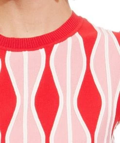 Ms.Meri Mak Eva Franco Mimma Harlequin Pink Top New Arrivals