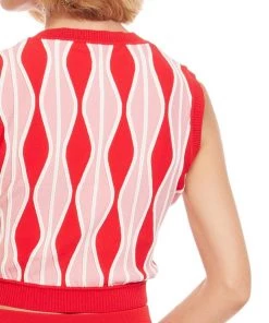 Ms.Meri Mak Eva Franco Mimma Harlequin Pink Top New Arrivals