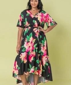Ms. Meri Mak Amarine Plus Size Floral Woven Maxi Dress New Arrivals