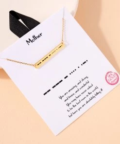 Ms. Meri Mak Hand-Made Accessories Enchanted Morse Code Mother Necklace