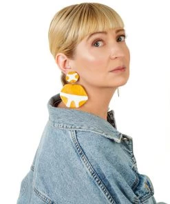 Ms. Meri Mak Hand-Made Accessories Eugene Hand Painted Plexi Glass Earring