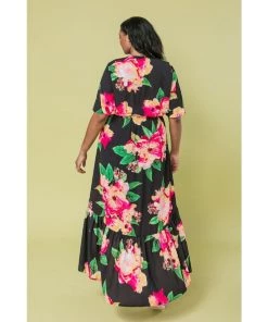 Ms. Meri Mak Amarine Plus Size Floral Woven Maxi Dress New Arrivals
