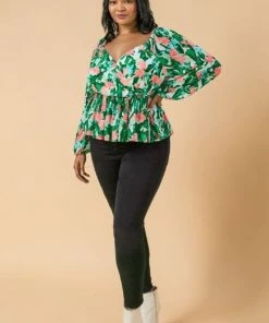 Ms. Meri Mak New Arrivals Cadilyn Plus Size Floral Top