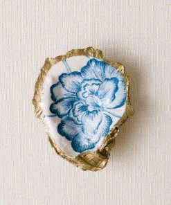Grit & Grace Studio Indigo Decoupage Oyster Ring Dish