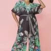 Ms. Meri Mak New Arrivals Mabon Plus Size Floral Jumpsuit