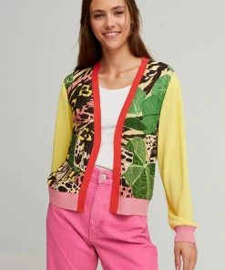 Aldo Martins New Arrivals Daniela Mixed Media Knitted Cardigan