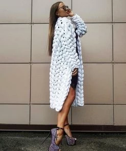 Ms. Meri Mak Jolie Knit Cardigan - White