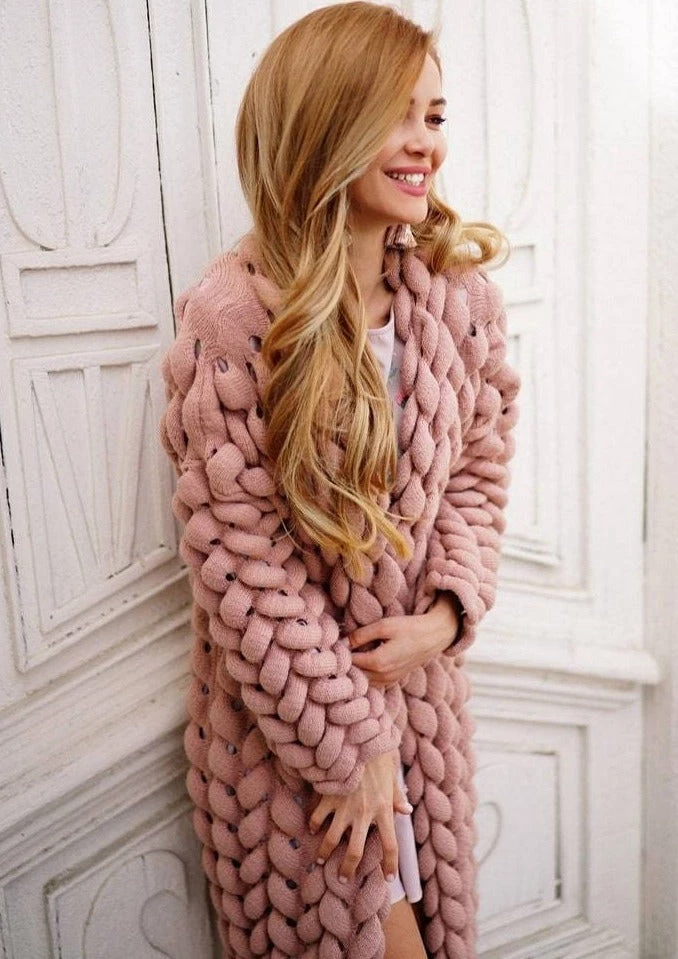 Ms. Meri Mak Jolie Knit Cardigan - Dusty Rose The Jolie Cardigan Store