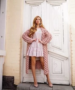 Ms. Meri Mak Jolie Knit Cardigan - Dusty Rose The Jolie Cardigan Store