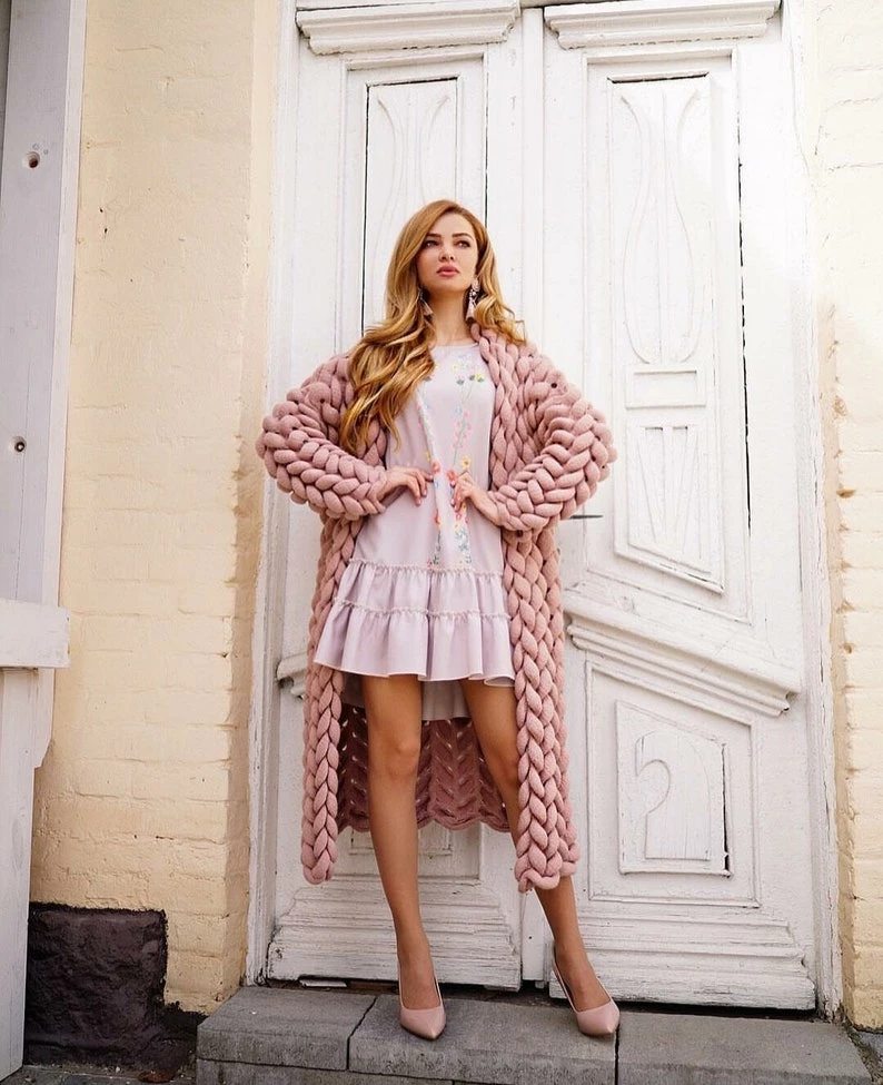 Ms. Meri Mak Jolie Knit Cardigan - Dusty Rose The Jolie Cardigan Store