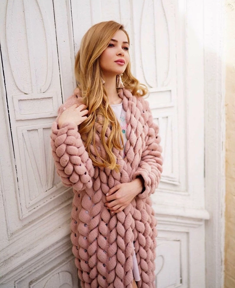 Ms. Meri Mak Jolie Knit Cardigan - Dusty Rose The Jolie Cardigan Store