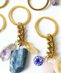 Etymology Jewelry Hand-Made Accessories Crystal And Gemstone Key Chain