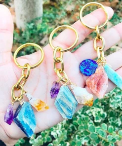 Etymology Jewelry Hand-Made Accessories Crystal And Gemstone Key Chain
