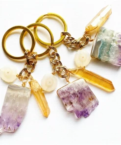 Etymology Jewelry Hand-Made Accessories Crystal And Gemstone Key Chain