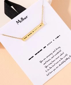 Ms. Meri Mak Hand-Made Accessories Enchanted Morse Code Mother Necklace
