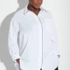 See Rose Go Caprice Signature Tunic Shirt - Tech White – Plus